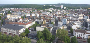 view on town centre Kaiserslautern in Germany