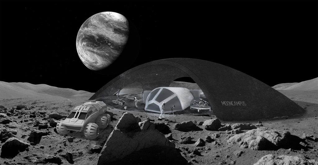 Credit: MoonVillage Design Studio, HB2, TU Vienna, project Moon Campus by Baris Dogan, Julia Oblitcova